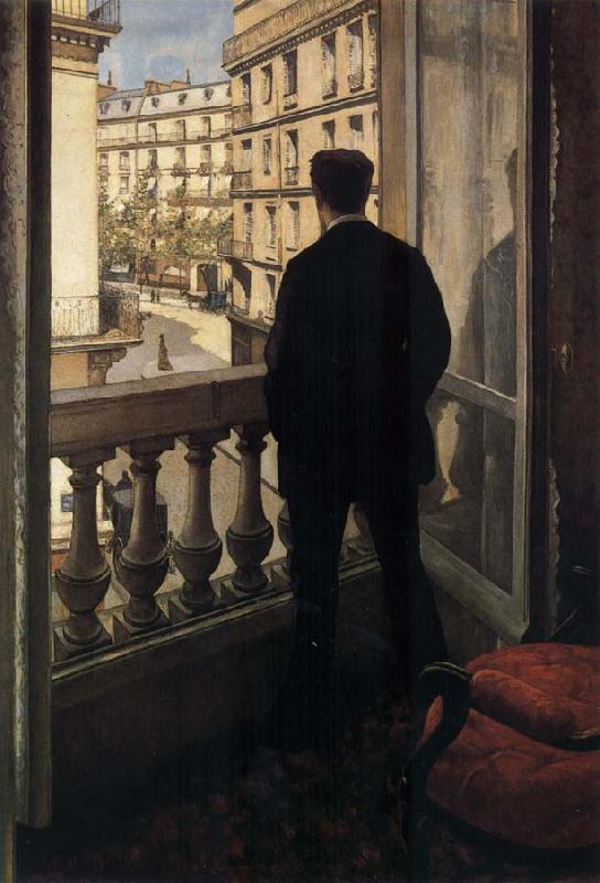 Gustave Caillebotte Young man near ther door France oil painting art